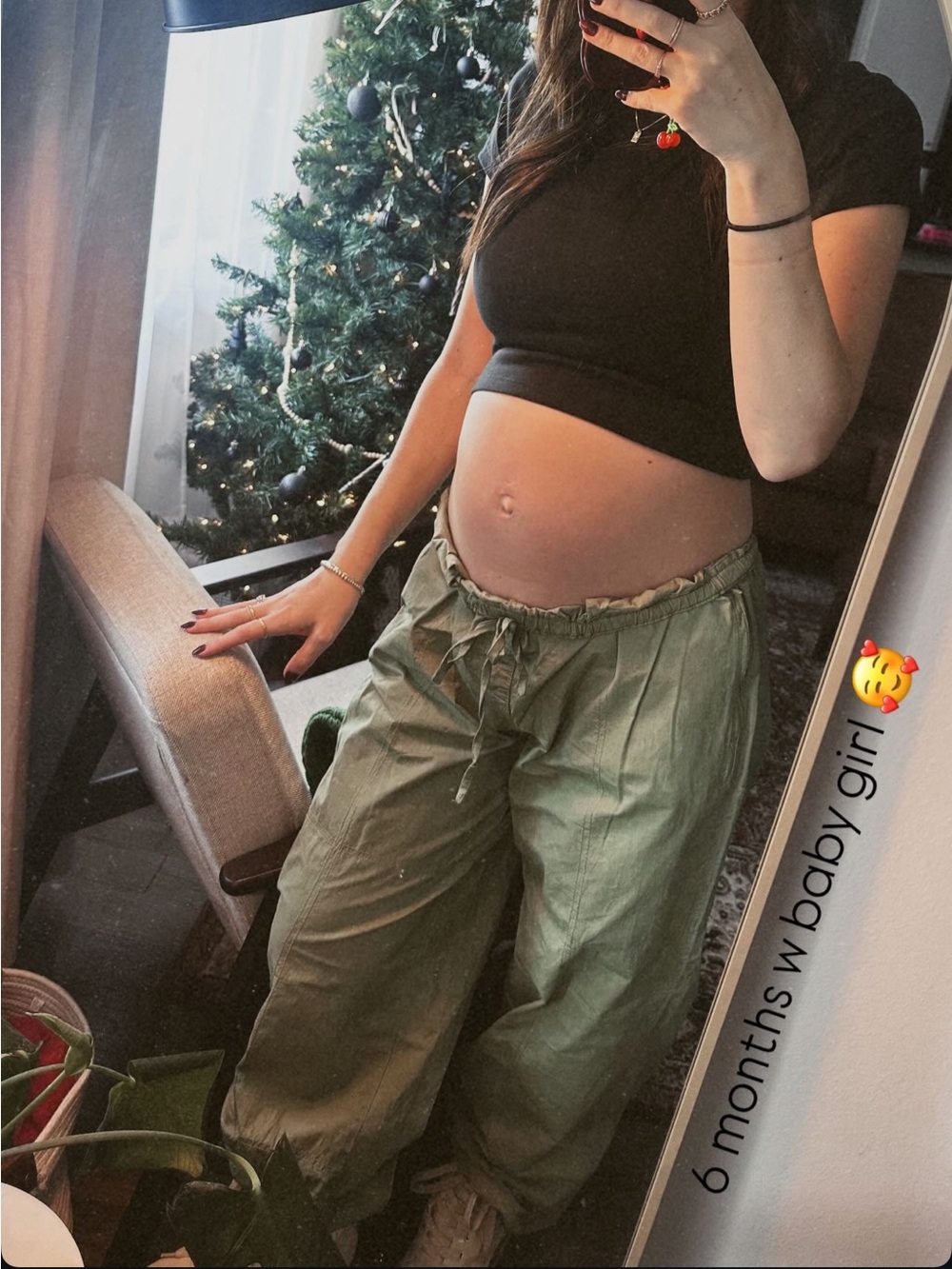 RSQ Sage Green Parachute Pants